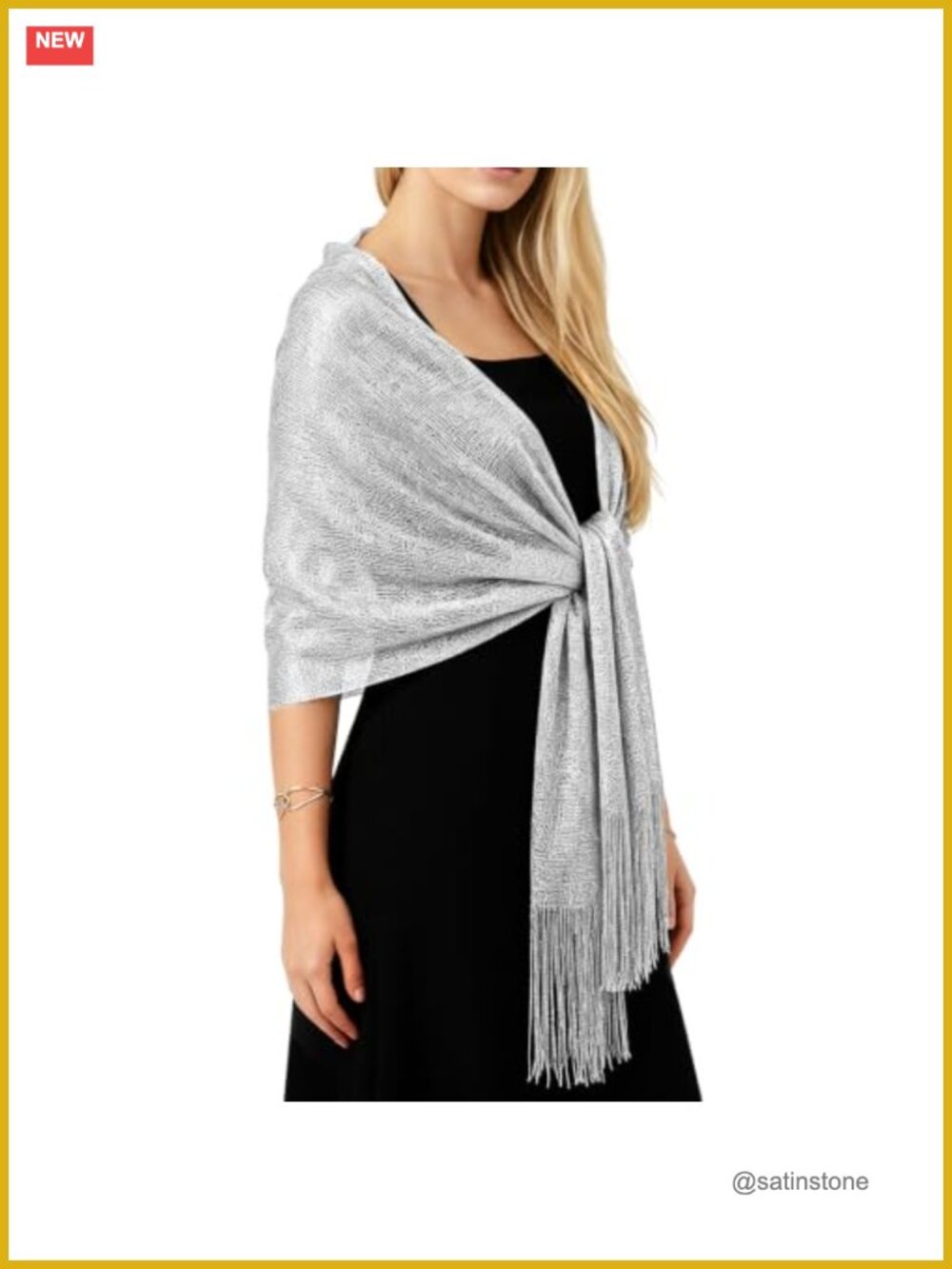 Sparkling Metallic Shawls and Wraps for Evening Wedding Dresses